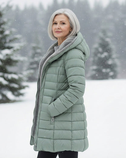 Calvera Fleece-Lined Puffer Coat