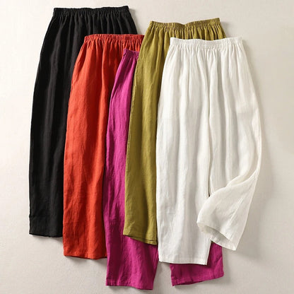 LINEA FLOW COTTON LINEN PANTS