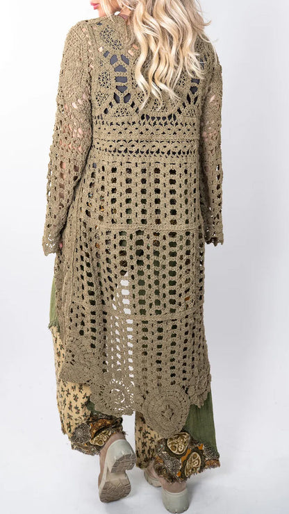 Relaxed Crochet Longline Top