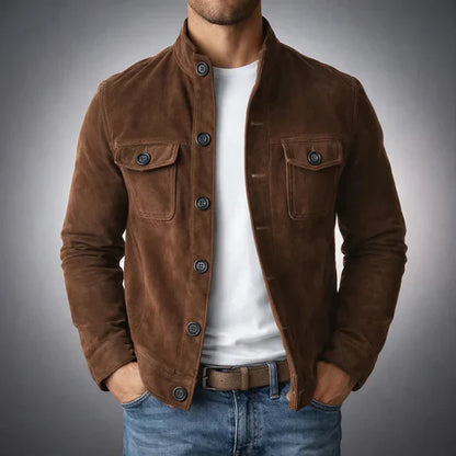Corvello Suede Button Jacket