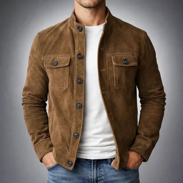 Corvello Suede Button Jacket