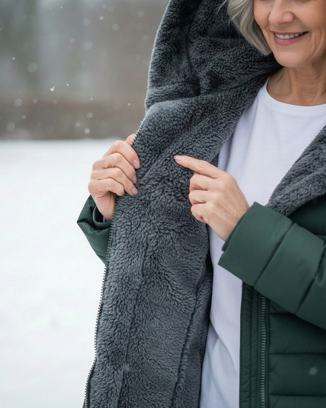 Calvera Fleece-Lined Puffer Coat