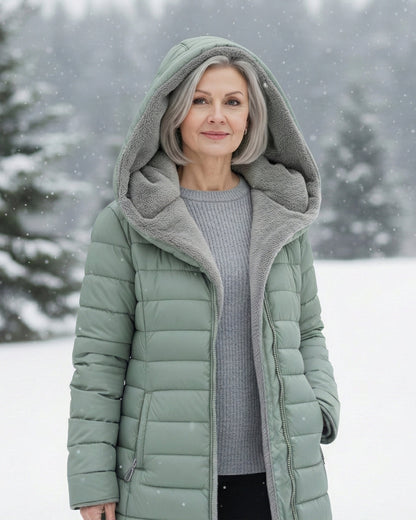 Calvera Fleece-Lined Puffer Coat