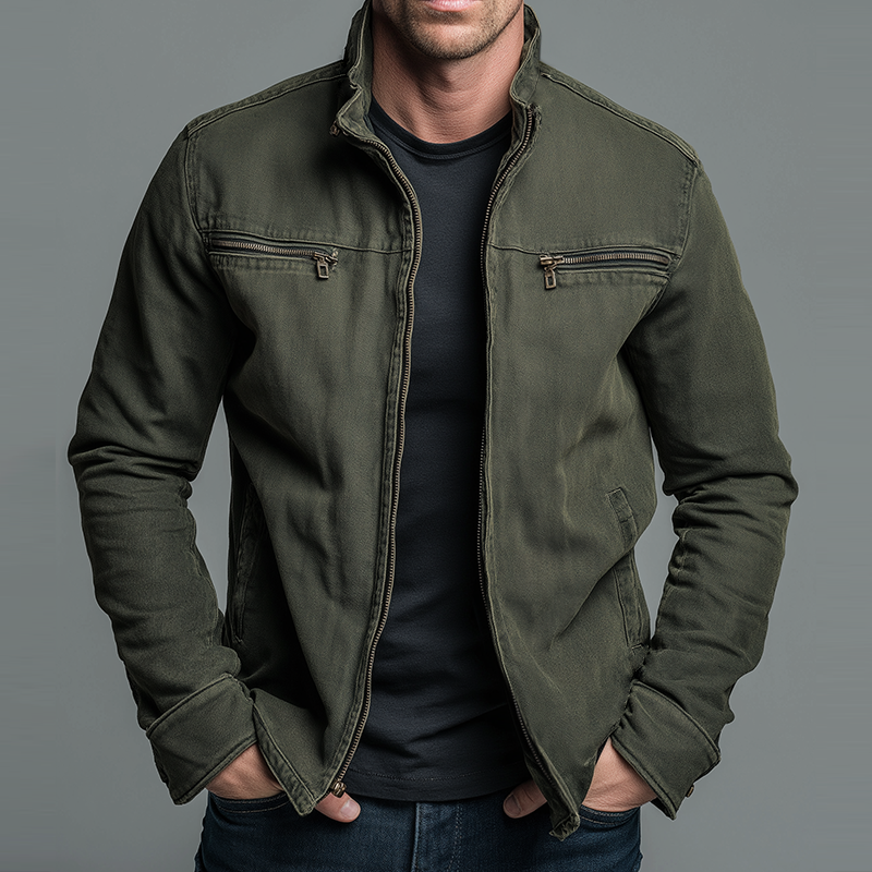 TORVANO VINTAGE COTTON ZIP JACKET