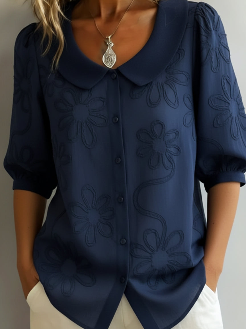 FLOREA LIGHT FLORAL ELEGANCE BLOUSE