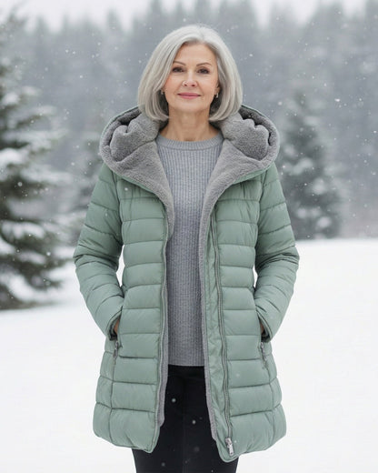 Calvera Fleece-Lined Puffer Coat