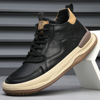 ZANETTI LEATHER TRAINERS