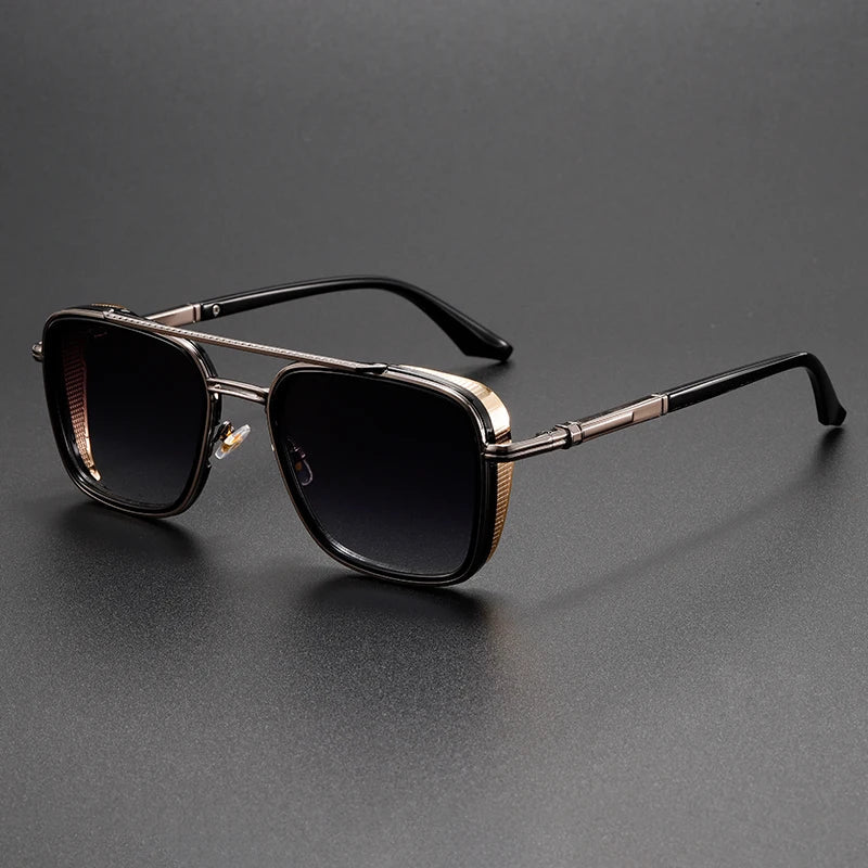 Aviantis Geometric Metal Sunglasses