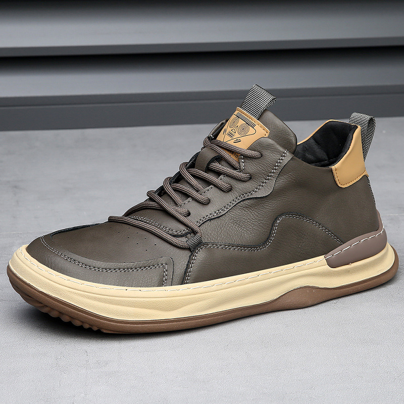 ZANETTI LEATHER TRAINERS