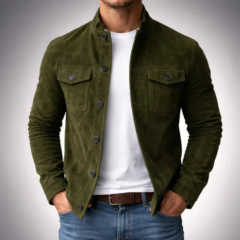 Corvello Suede Button Jacket