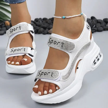 CRYSTARA ORTHOPEDIC PLATFORM SANDALS