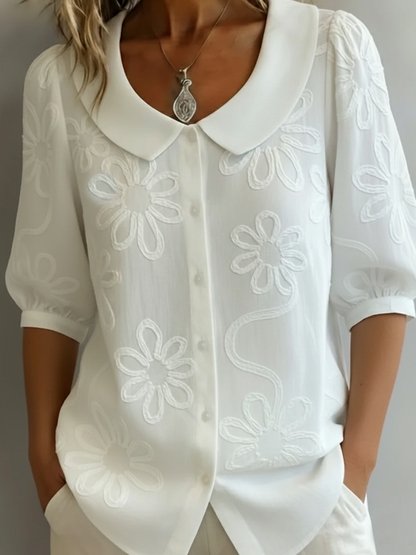 FLOREA LIGHT FLORAL ELEGANCE BLOUSE