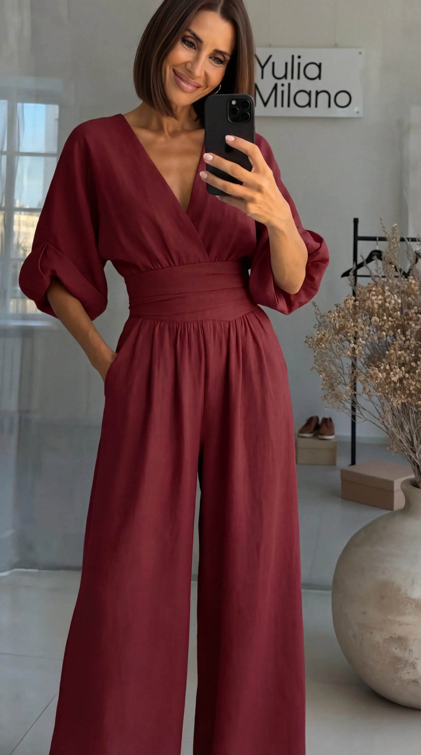 LEJLA STYLISH DENIM JUMPSUIT WITH POCKETS