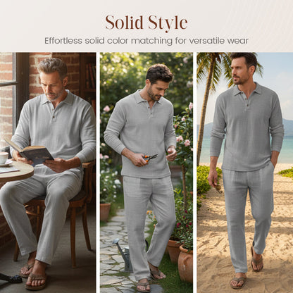 Men’s Casual Linen 2-Piece Set